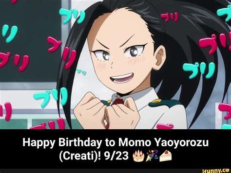 yaoyorozu momo birthday